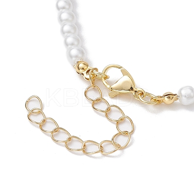 Brass Micro Pave Grade AAA Cubic Zirconia Letter Pendant Necklaces NJEW-JN04771-05-1