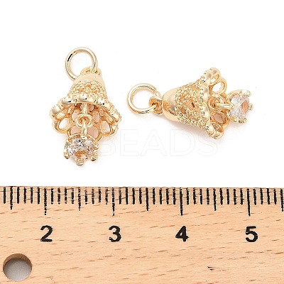 Brass Micro Pave Cubic Zirconia Pendants LS-KK-B133-06G-01-1