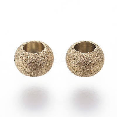 Ion Plating(IP) 304 Stainless Steel Textured Spacer Beads LS-STAS-P108-04RG-1
