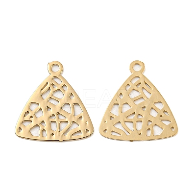 Brass Etched Metal Embellishments Charms KKC-D001-26KCG-1