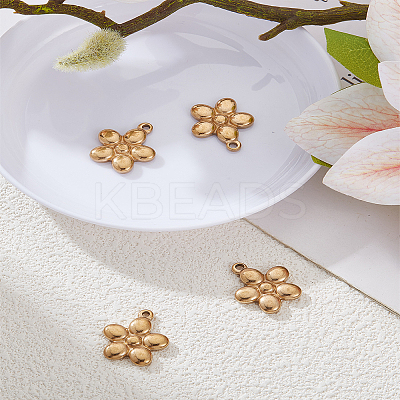 4Pcs PVD Vacuum Plating 304 Stainless Steel Pendants STAS-LP0004-28-1