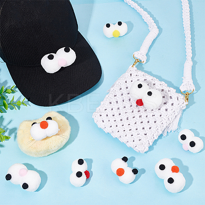 32Pcs 8 Style Polyester Felt Craft Cartoon Eyeballs DIY-NB0008-87-1