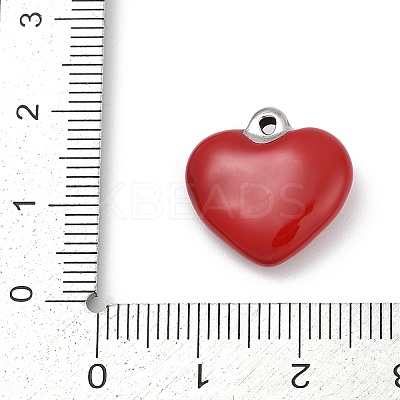 304 Stainless Steel Enamel Pendants STAS-Q350-19P-1