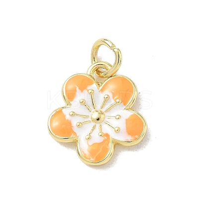 Brass Enamel Pendants KK-CBA3F25-05G-01-1