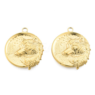 Ion Plating(IP) 201 Stainless Steel Pendants STAS-N098-267LG-1