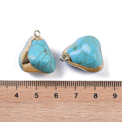 Synthetic Turquoise Pendants KK-F868-32G-02-1