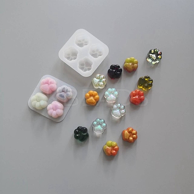 Paw Print Shape Food Grade Silicone Molds LS-DIY-F147-02-1