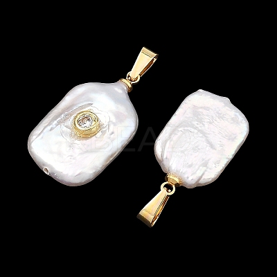 Baroque Natural Keshi Pearl Pendants PALLOY-JF05897-01-1