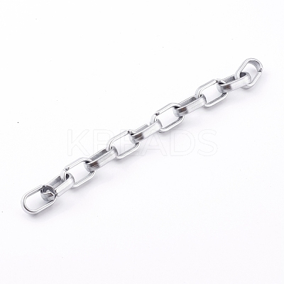 Opaque Spray Painted Acrylic   Linking Cable Chains AJEW-JB00913-02-1