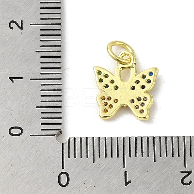 Real 18K Gold Plated Brass Pave Cubic Zirconia Pendants KK-M283-11G-02-1
