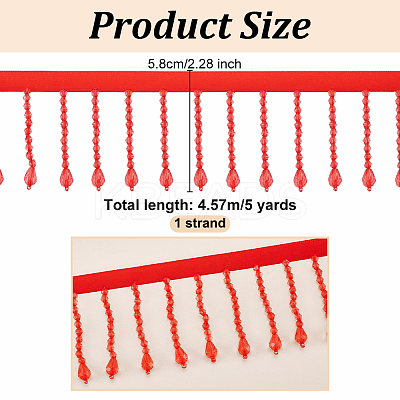 Acrylic & Polyester Lace Ribbon OCOR-WH0110-08D-1