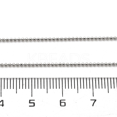 1mm Brass Ball Chain Adjustable Slider Necklaces KK-K398-28P-1