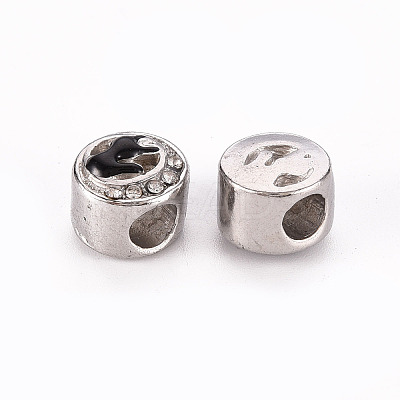 Alloy Enamel European Beads MPDL-N040-003-RS-1