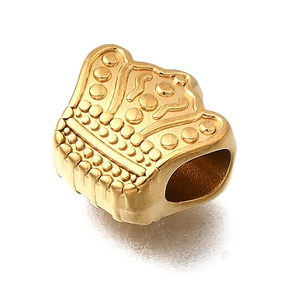 Crown 304 Stainless Steel European Beads STAS-Z160-13G-1