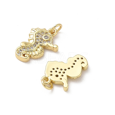 Brass Micro Pave Cubic Zirconia Pendants KK-D502-26C-G-1