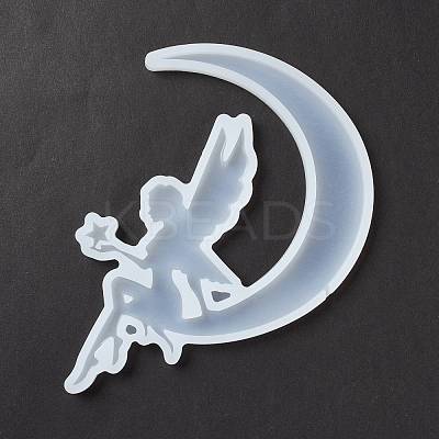 Fairy & Moon Shape Food Grade Silhouette Silicone Lollipop Molds DIY-D069-05-1