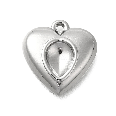 304 Stainless Steel Pendant Cabochon Settings STAS-D192-03P-1