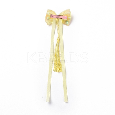 Bowknot Long Ribbon Alligator Hair Clip LS-PHAR-D013-03B-1