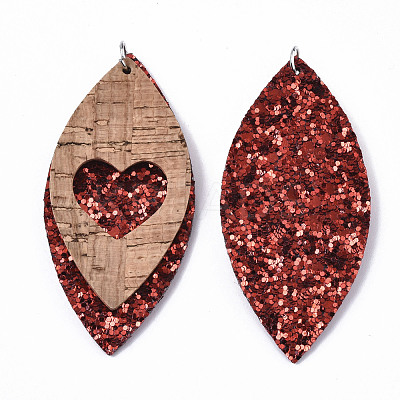 PU Leather Big Pendants FIND-R084-05-1