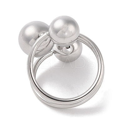 Non-Tarnish 304 Stainless Steel Adjustable Cuff Rings for Women RJEW-G315-04P-1