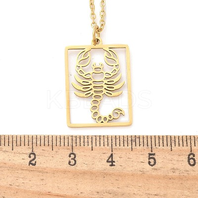 304 Stainless Steel Necklace NJEW-D330-01G-08-1