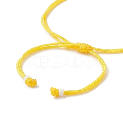 Handmade Japanese Seed Rectangle with Flower Link Braided Bead Bracelet BJEW-MZ00014-02-1