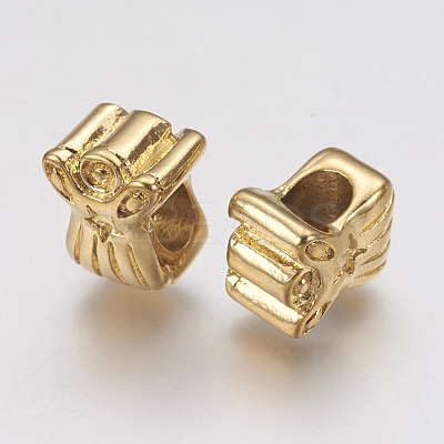 Ion Plating(IP) 304 Stainless Steel European Beads STAS-J022-039G-1