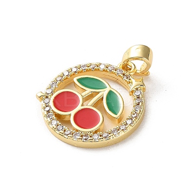 Brass Micro Pave Cubic Zirconia Pendants LS-KK-P320-09B-G-1