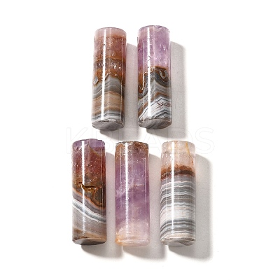 Natural Amethyst Lace Agate Pendants G-A244-08A-1