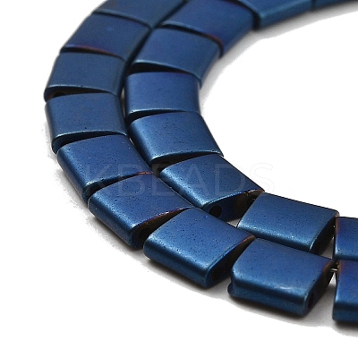 Electroplated Frosted Non-magnetic Synthetic Hematite Beads Strands G-G089-B01-14-1
