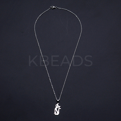 Non-Tarnish 201 Stainless Steel Pendants Necklaces NJEW-S105-JN665-45-1-1