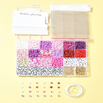 Handmade Polymer Clay Heishi Bead DIY Jewelry Kits DIY-FS0006-69-1