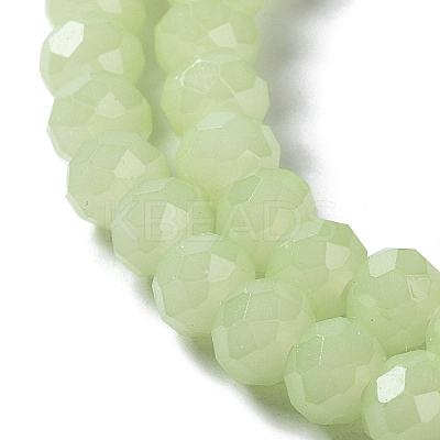 Baking Paint Imitation Jade Glass Bead Strands DGLA-A034-J6MM-A21-1