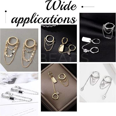 16Pcs Stainless Steel Hoop Earring Findings STAS-UN0037-46P-1