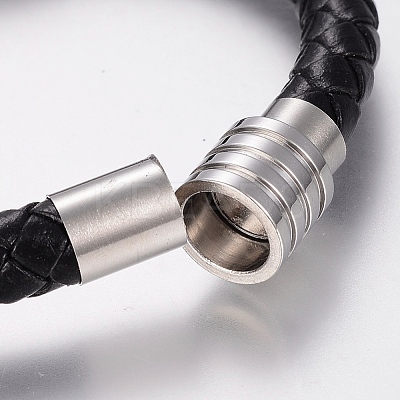 Braided Leather Cord Bracelets X-BJEW-H560-26-1