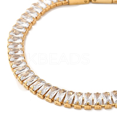 Cubic Zirconia Tennis Bracelet BJEW-M301-04G-01-1