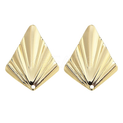 Brass Stud Earrings Findings X-EJEW-B063-10G-1