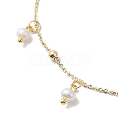 Soldered Brass Cable Chains Anklet AJEW-AN00574-1