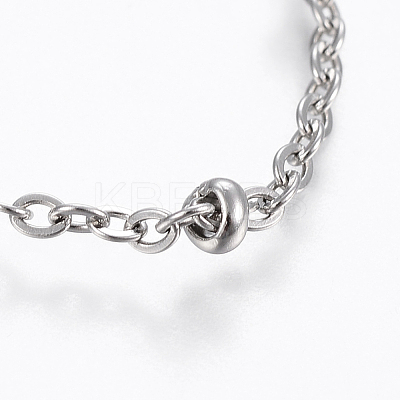 Tarnish Resistant 304 Stainless Steel Anklets AJEW-H013-06P-1