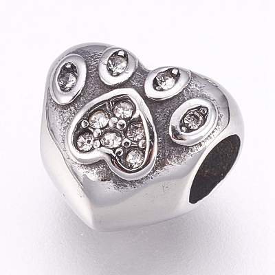 304 Stainless Steel European Beads STAS-O097-125B-1