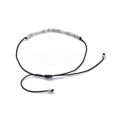 Unisex Adjustable Morse Code Bracelets BJEW-JB04988-04-1
