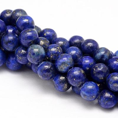 Natural Lapis Lazuli Round Beads Strands X-G-I181-10-8mm-1