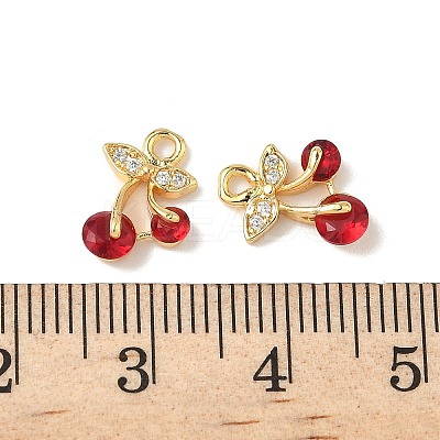 Brass Micro Pave Cubic Zirconia Pendants KK-D373-03B-G-1