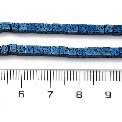 Electroplated Natural Lava Rock Beads Strands G-A256-B01-02G-1
