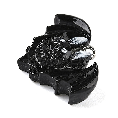 Halloween Themes Opaque Resin Pendants RESI-Z040-01P-04-1