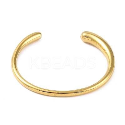 304 Stainless Steel Open Cuff Bangles for Women BJEW-M313-01G-1