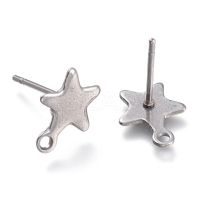 Non-Tarnish 304 Stainless Steel Stud Earring Findings LS-STAS-K212-05P-1