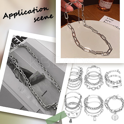 DIY Oxidation Aluminum Cable Chains Necklaces/Bracelets Making Kits DIY-SP0001-87B-S-1