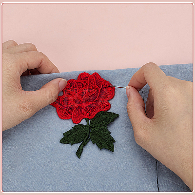 Polyester Embroidery Cloth Iron On/Sew On Patches PATC-ME0001-06-1