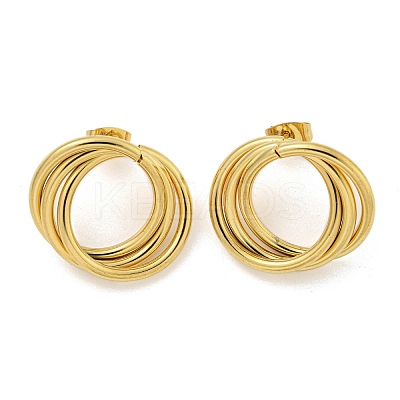 304 Stainless Steel Earrings for Women EJEW-E305-07G-1